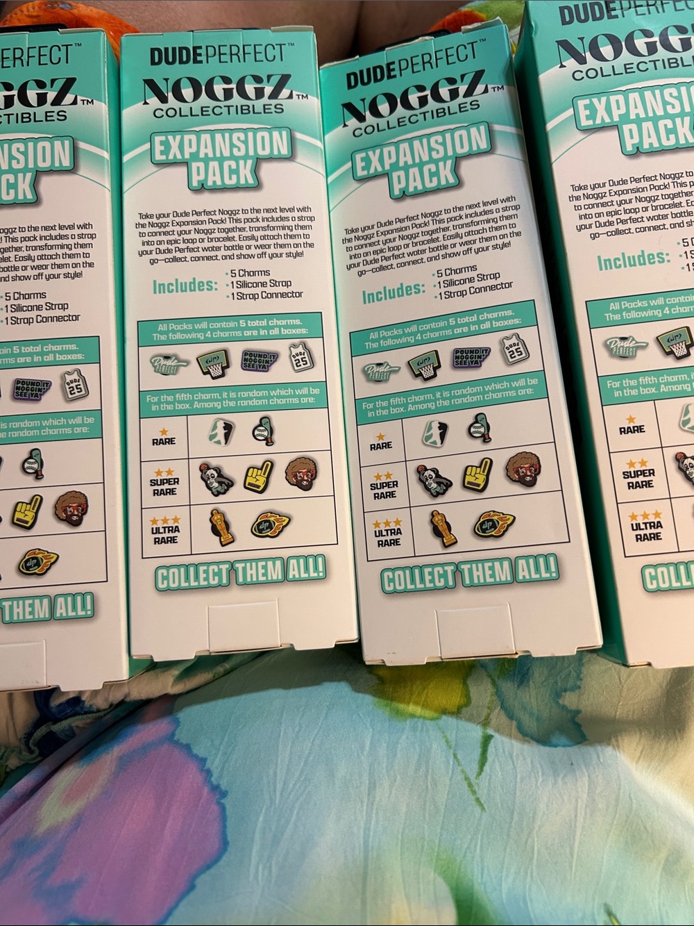 Noggz Collectibles Expansion Pack - Teal/White You are purchasing four (4)